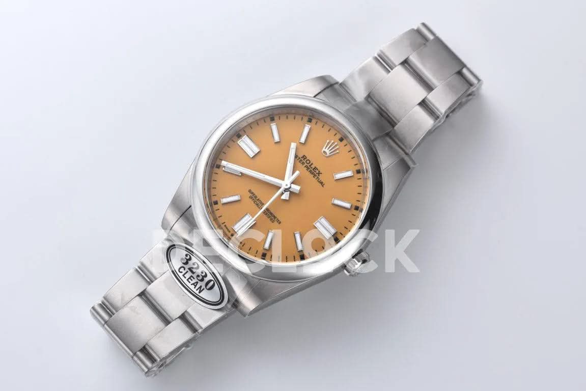 Replica Rolex Oyster Perpetual 41mm Orange Dial 124300