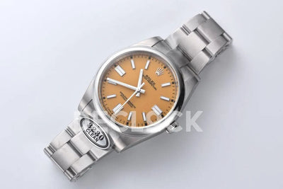 Replica Rolex Oyster Perpetual 41mm Orange Dial 124300