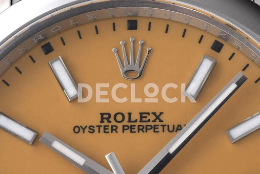 Replica Rolex Oyster Perpetual 41mm Orange Dial 124300 |  Declock.