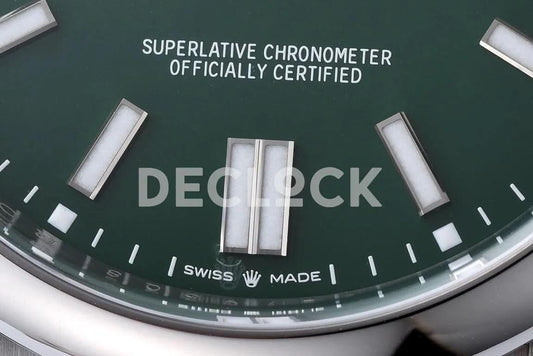 Replica Declock Oyster Perpetual 41mm Green Dial 124300 | Declock.