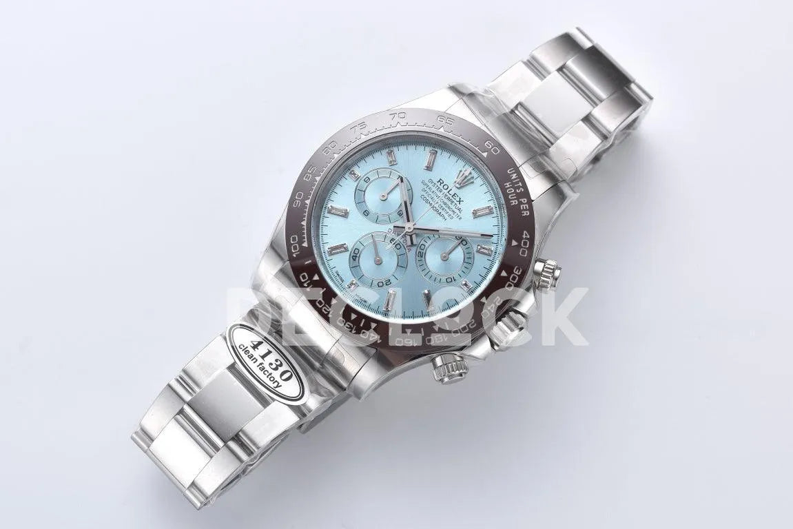 Replica Rolex Daytona 116506 Platinum Ice Blue Dial with Diamond Markers