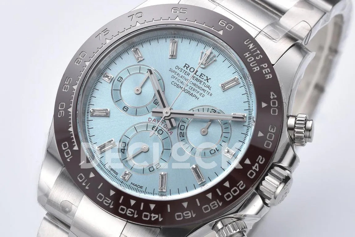 Replica Rolex Daytona 116506 Platinum Ice Blue Dial with Diamond Markers