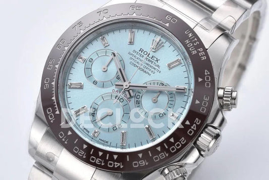 Replica Rolex Daytona 116506 Platinum Ice Blue Dial with Diamond Markers | Declock.