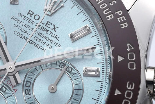 Replica Rolex Daytona 116506 Platinum Ice Blue Dial with Diamond Markers | Declock.
