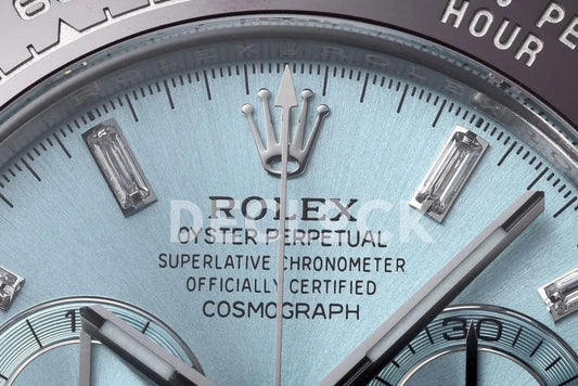 Replica Rolex Daytona 116506 Platinum Ice Blue Dial with Diamond Markers |  Declock.