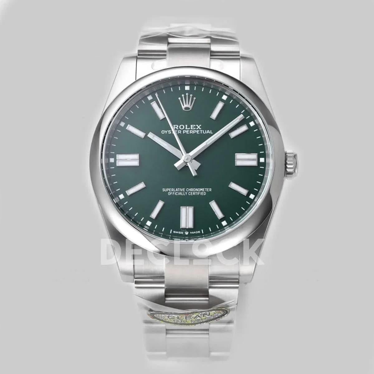 Replica Declock Oyster Perpetual 41mm Green Dial 124300 |  Declock.