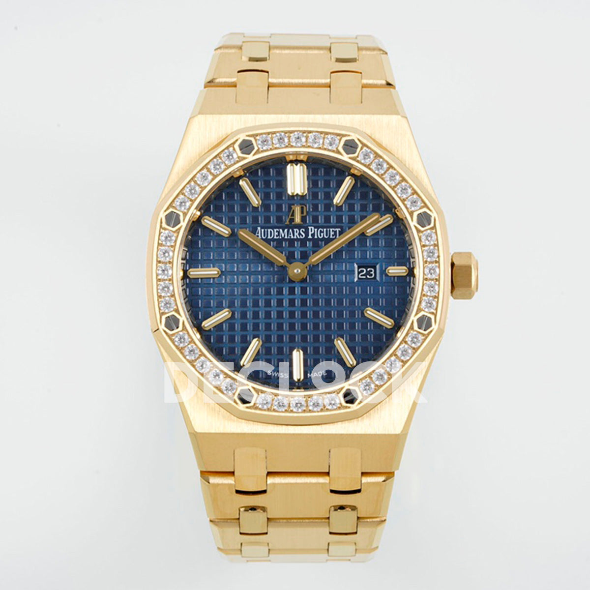 Royal Oak 33mm 67651OR YG Diamond Bezel Blue Dial