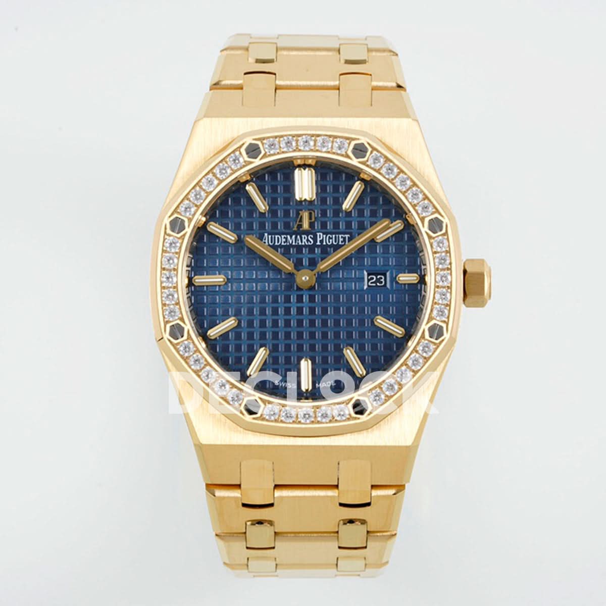 Royal Oak 33mm 67651OR YG Diamond Bezel Blue Dial