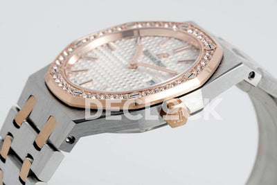 Royal Oak 33mm 67651OR SS/RG Diamond Bezel White Dial
