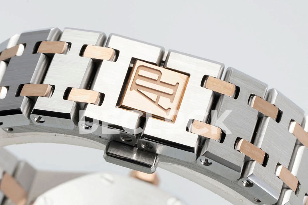 Royal Oak 33mm 67651OR SS/RG Diamond Bezel White Dial