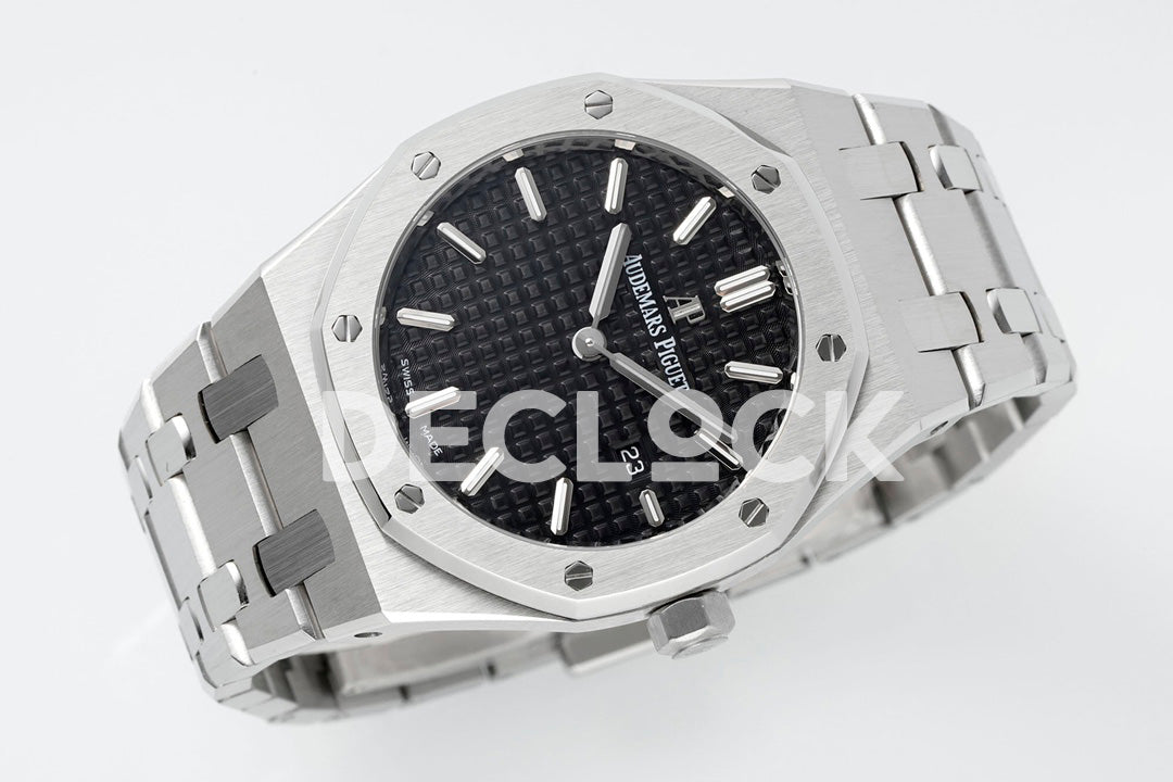 Royal Oak 33mm 67651OR SS Diamond Bezel Black Dial