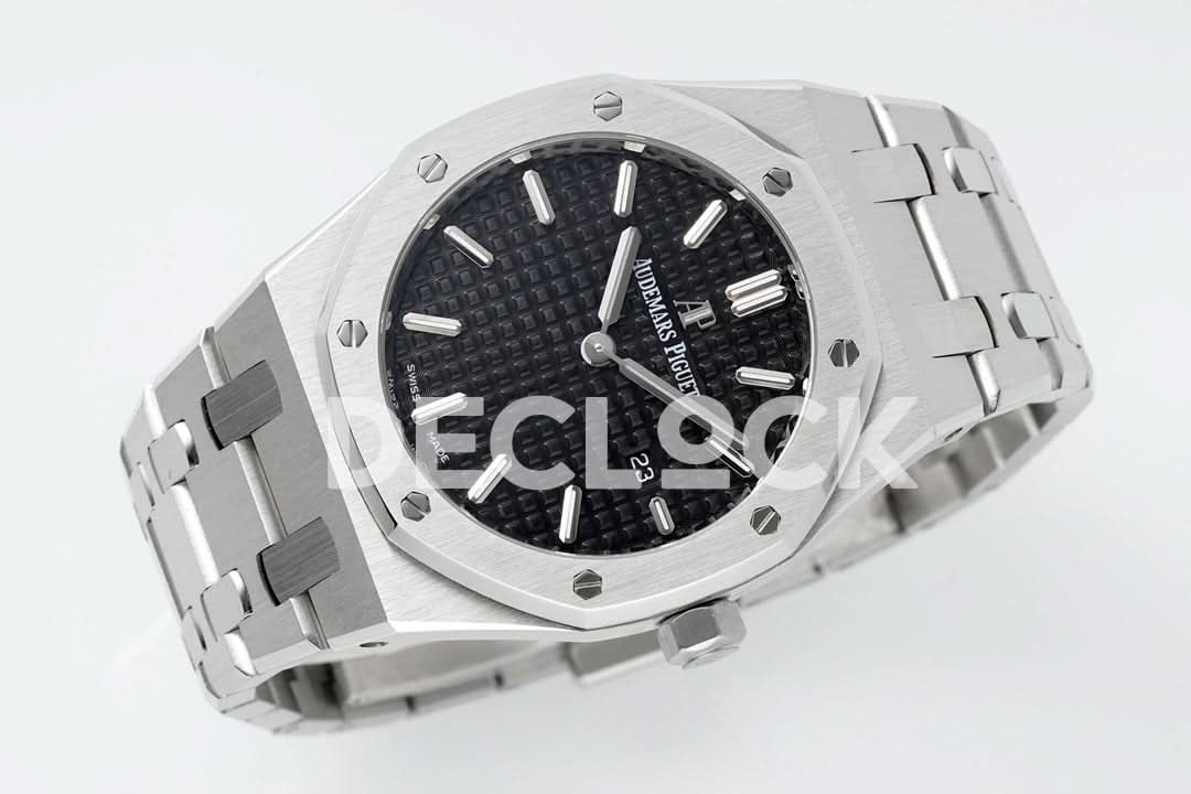 Royal Oak 33mm 67651OR SS Diamond Bezel Black Dial