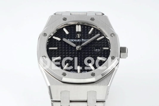 Replica Audemars Pigeut Royal Oak 33mm 67651OR SS Diamond Bezel Black Dial |  Declock.