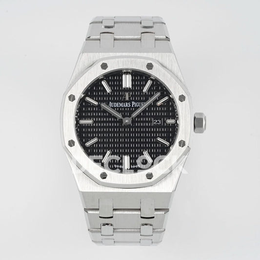 Replica Audemars Pigeut Royal Oak 33mm 67651OR SS Diamond Bezel Black Dial |  Declock.
