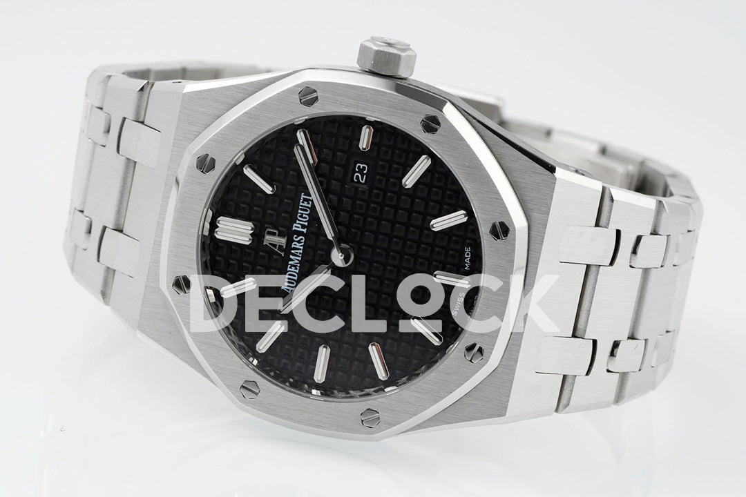 Royal Oak 33mm 67651OR SS Diamond Bezel Black Dial
