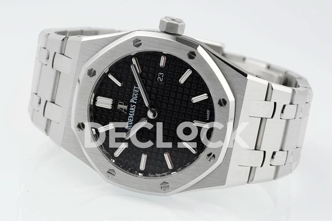 Royal Oak 33mm 67651OR SS Diamond Bezel Black Dial