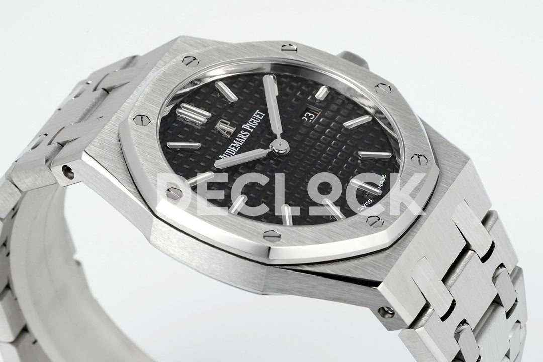 Royal Oak 33mm 67651OR SS Diamond Bezel Black Dial