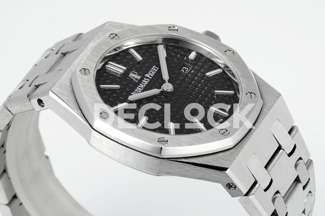 Royal Oak 33mm 67651OR SS Diamond Bezel Black Dial