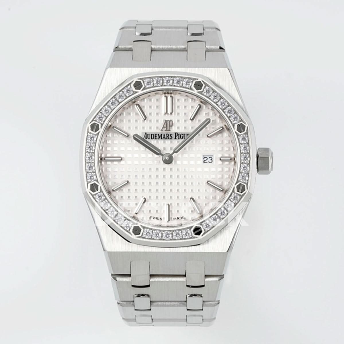 Royal Oak 33mm 67651OR SS Diamond Bezel White Dial
