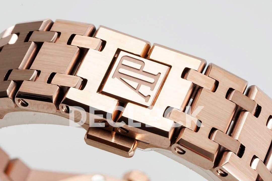Replica Audemars Pigeut Royal Oak 33mm 67651OR RG Diamond Bezel RG Dial |  Declock.