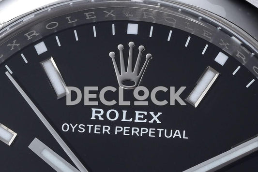 Replica Declock Oyster Perpetual 41mm Black Dial 124300 | Declock.