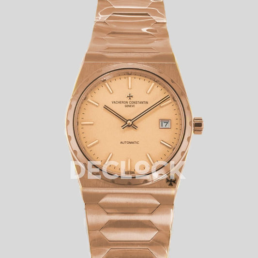 Replica Vacheron Constantin Les Historiques 222 Champagne Dial in Rose Gold | Declock.