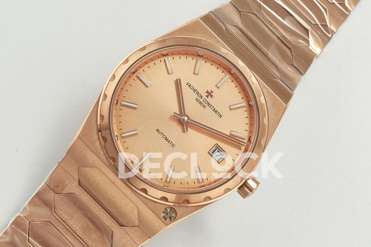 Replica Vacheron Constantin Les Historiques 222 Champagne Dial in Rose Gold |  Declock.
