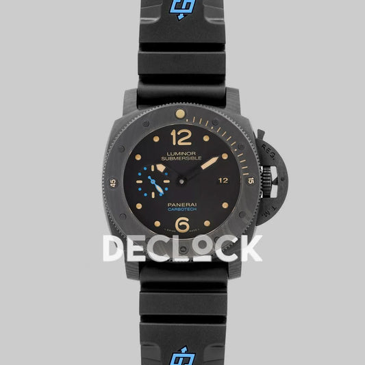 Replica Panerai PAM616 Luminor Submersible 1950 3 Days Carbotech Black Dial |  Declock.