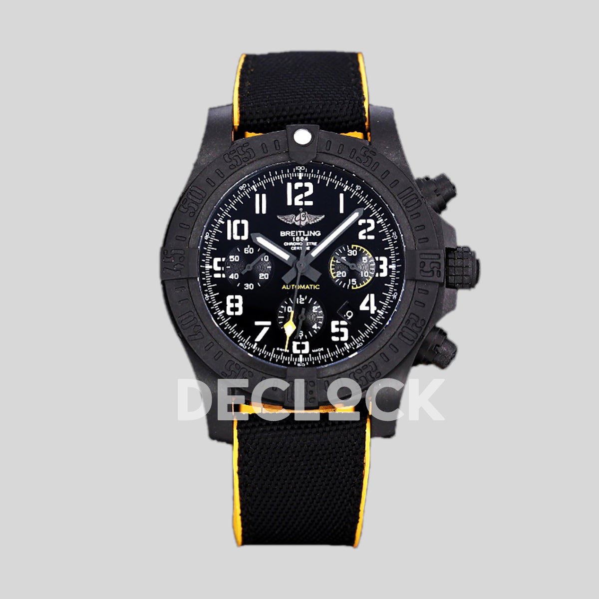 Avenger Hurricane Black Dial on Black/Yellow Nylon Strap