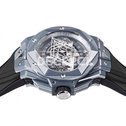 Replica Hublot Big Bang Sang Bleu II Grey Magic Black Strap |  Declock.