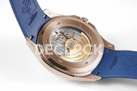 Replica Pattek Philippe Aquanaut 5168G Blue Dial in Rose Gold |  Declock.