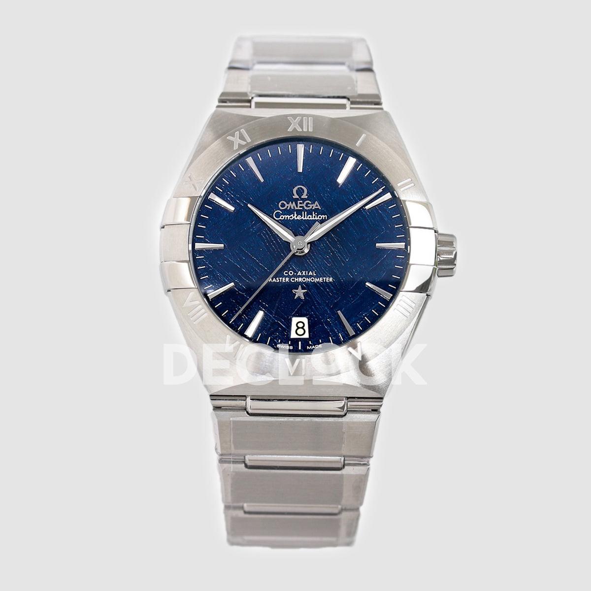 Replica Omega Constellation Co-Axial Chronometer 39mm Blue Dial in Steel |  Declock.