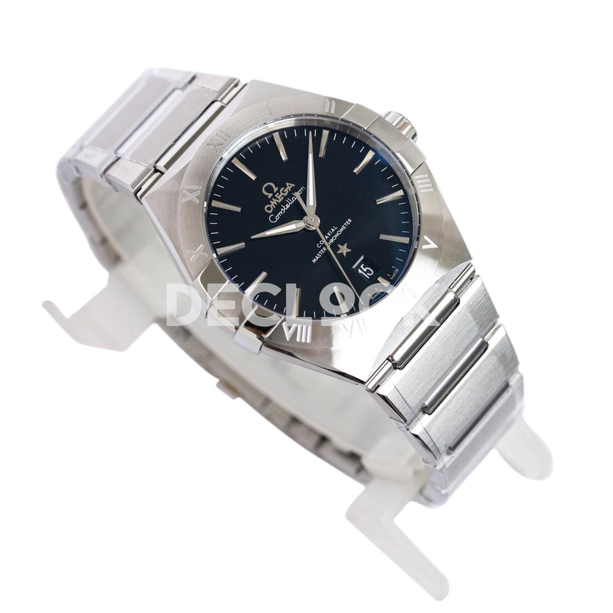 Replica Omega Constellation Co-Axial Chronometer 39mm Black Dial in Steel |  Declock.