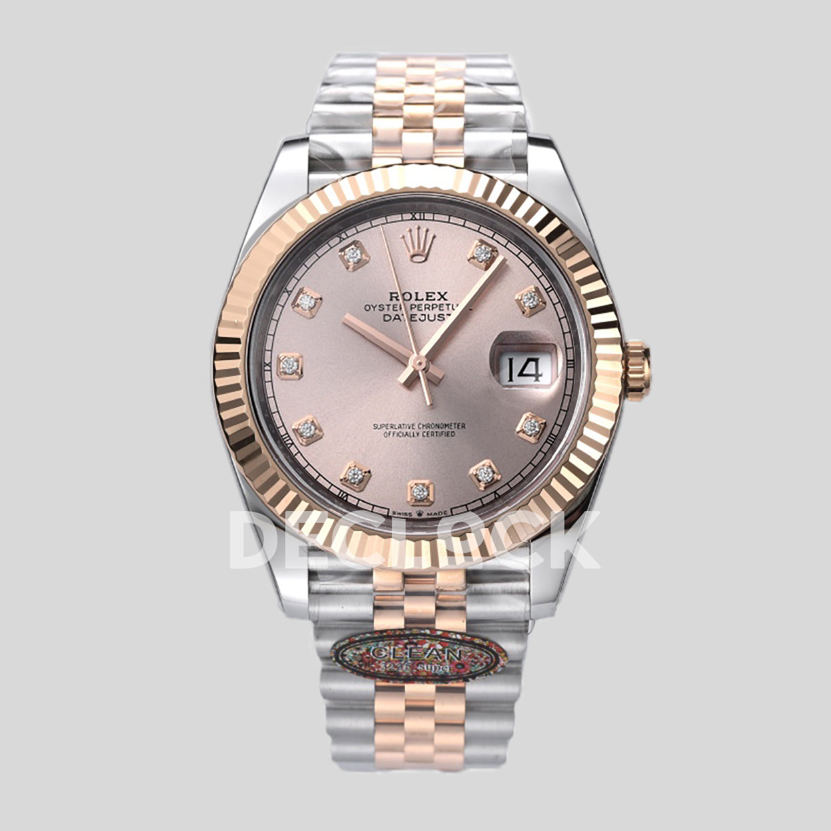 Datejust 41 126331 Pink Sundust Dial Diamond Markers in Everose/Steel on Jubilee Bracelet