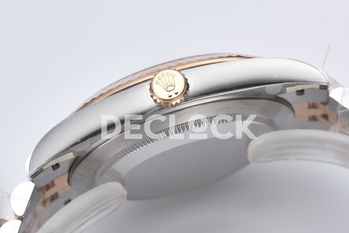 Datejust 41 126331 Chocolate Dial Stick Markers in EveroseSteel on Jubilee Bracelet