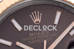 Datejust 41 126331 Chocolate Dial Stick Markers in EveroseSteel on Jubilee Bracelet