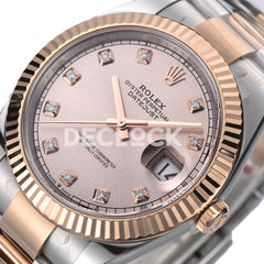 Datejust 41 126331 Pink Sundust Dial Diamond Markers in Everose/Steel on Oyster Bracelet