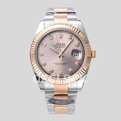 Datejust 41 126331 Pink Sundust Dial Diamond Markers in Everose/Steel on Oyster Bracelet