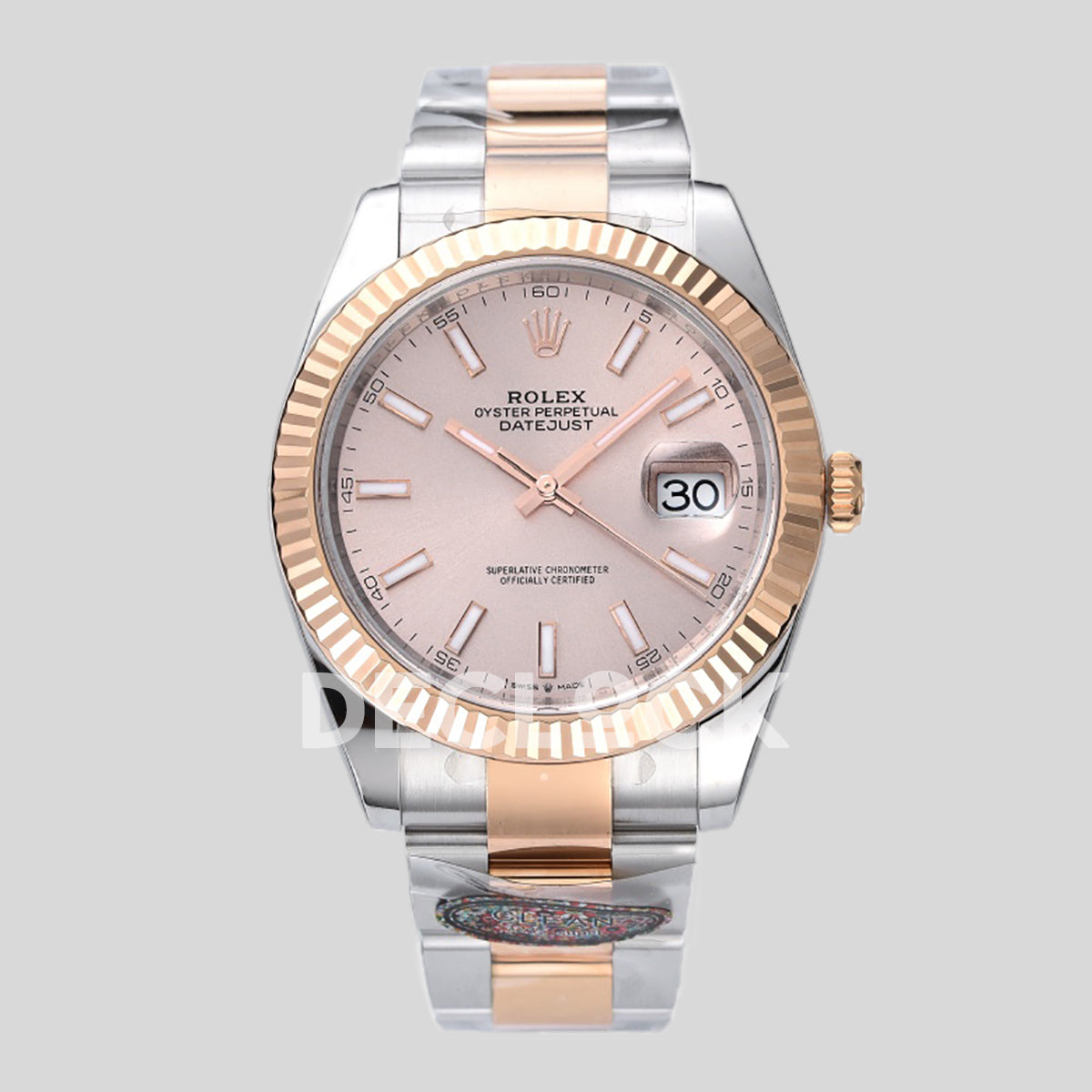 Datejust 41 126331 Pink Sundust Dial Stick Markers in Everose/Steel on Oyster Bracelet