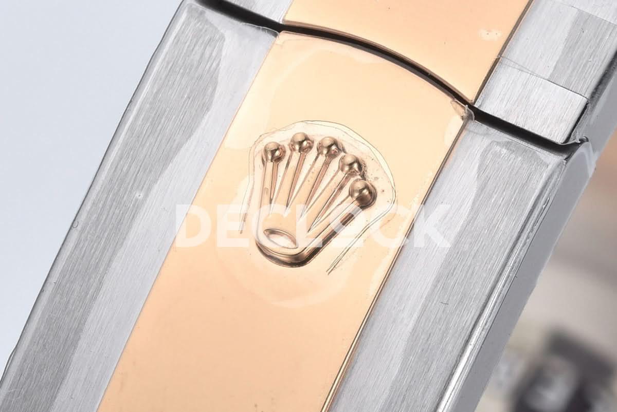Replica Rolex Datejust 41 126331 Pink Sundust Dial Stick Markers in Everose/Steel on Oyster Bracelet |  Declock.