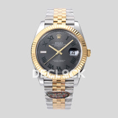 Datejust 41 126333 Slate Dial Stick Markers in YellowSteel on Jubilee Bracelet