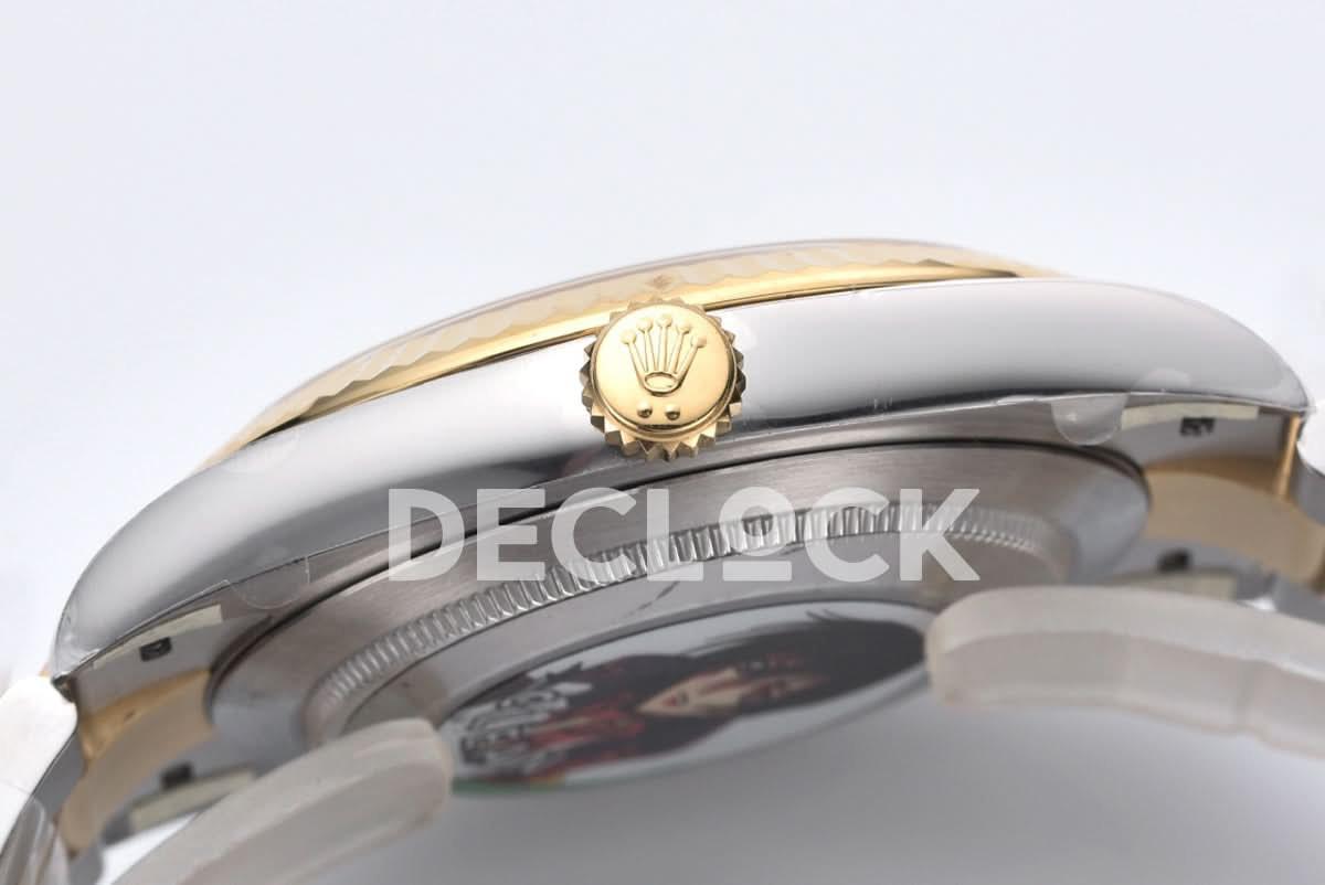 Replica Rolex Datejust 41 126333 Champagne Dial Stick Markers in Yellow/Steel on Oyster Bracelet |  Declock.