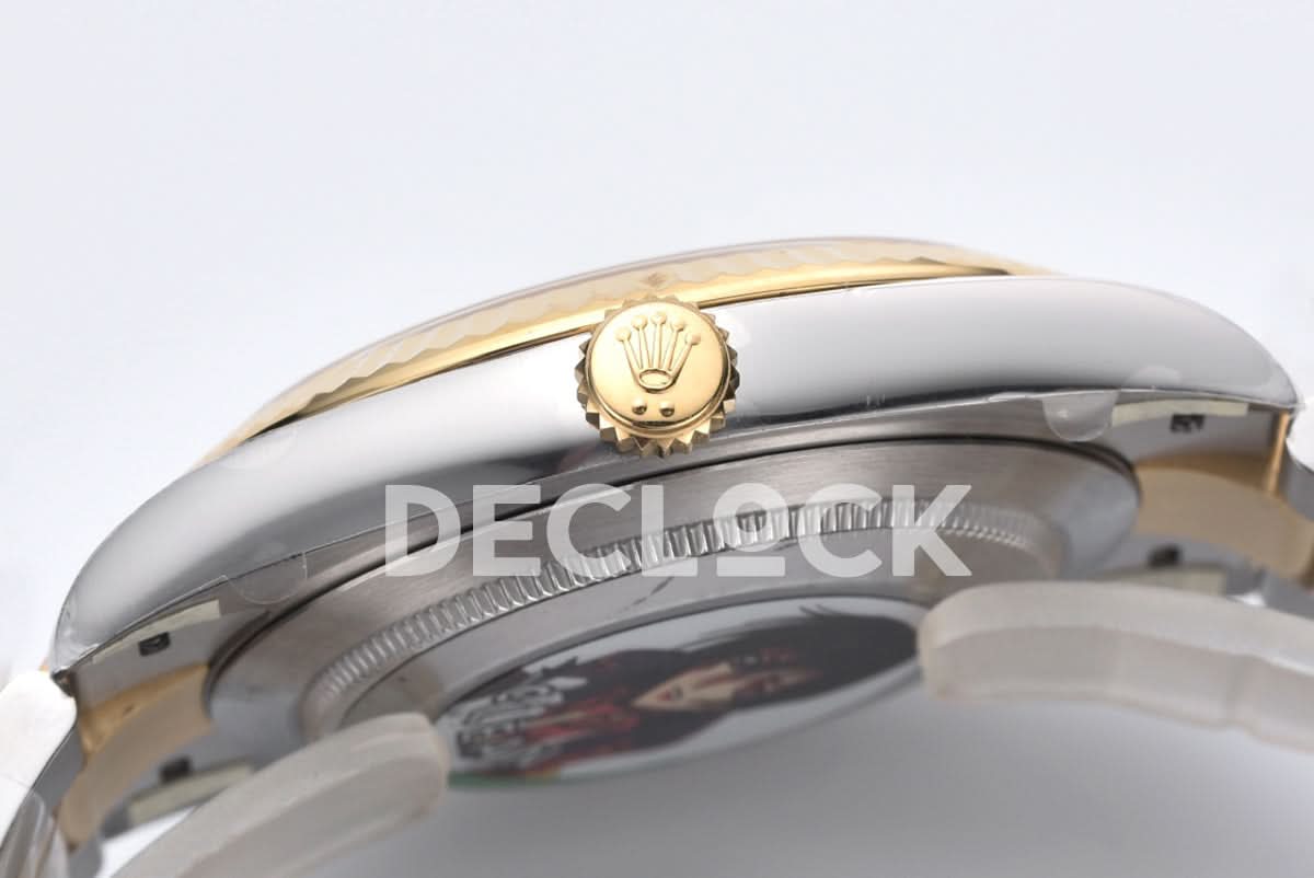 Datejust 41 126333 Champagne Motif Dial Stick Markers in Yellow/Steel on Oyster Bracelet