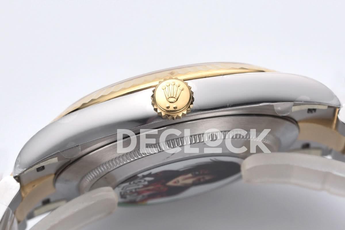 Replica Rolex Datejust 41 126333 Slate Dial Stick Markers in Yellow/Steel on Oyster Bracelet |  Declock.
