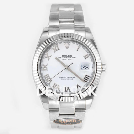 Replica Rolex DateJust 41 126334 904L SS White Dial on Oyster Bracelet |  Declock.