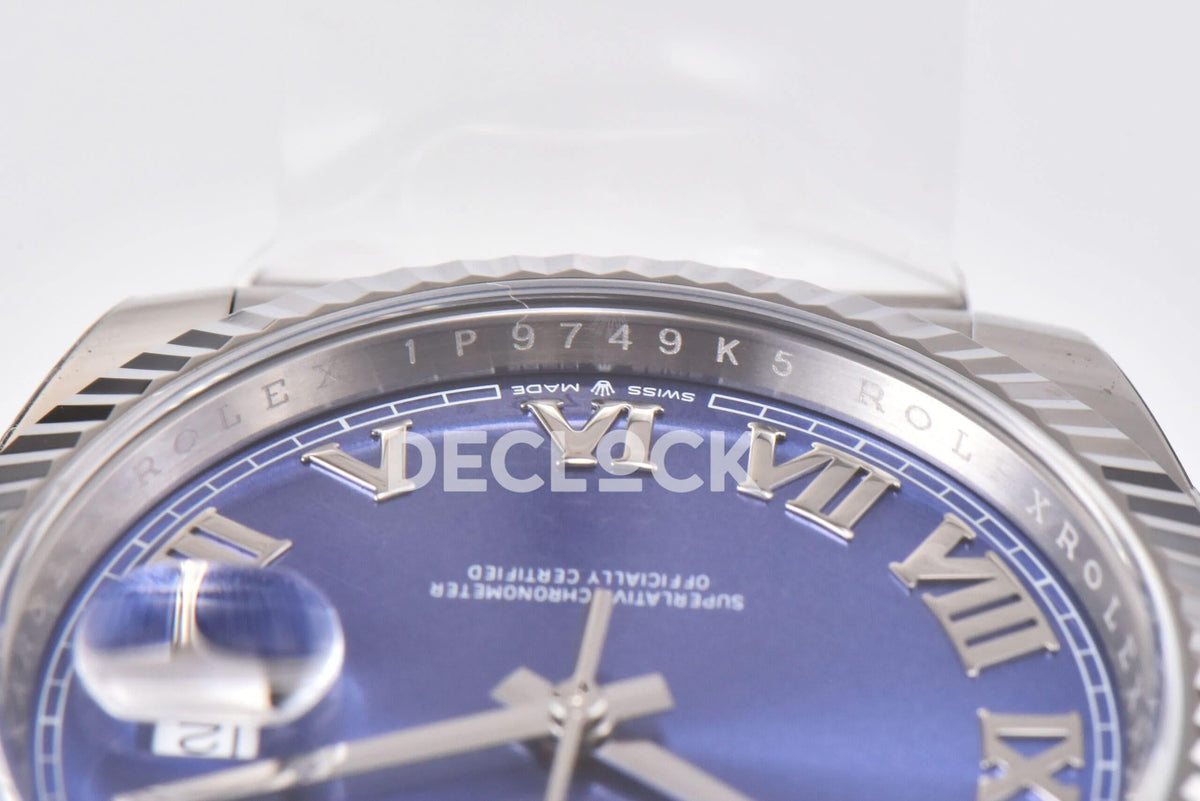 Replica Rolex Datejust 41 126334 Azzurro Blue Dial Roman Markers on Oyster Bracelet |  Declock.