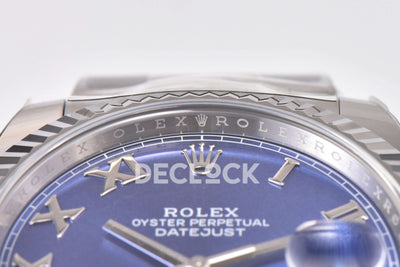 Datejust 41 126334 Azzurro Blue Dial Roman Markers on Oyster Bracelet