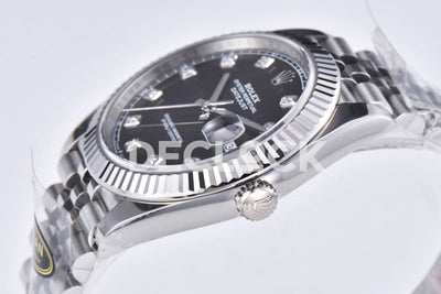 Datejust 41 126334 Bright Black Dial Diamond Markers on Jubilee Bracelet
