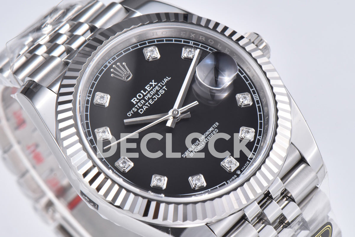 Datejust 36/41 126331 Black Dial in with Diamond Markers in Jubilee 