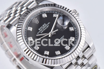 Datejust 41 126334 Bright Black Dial Diamond Markers on Jubilee Bracelet